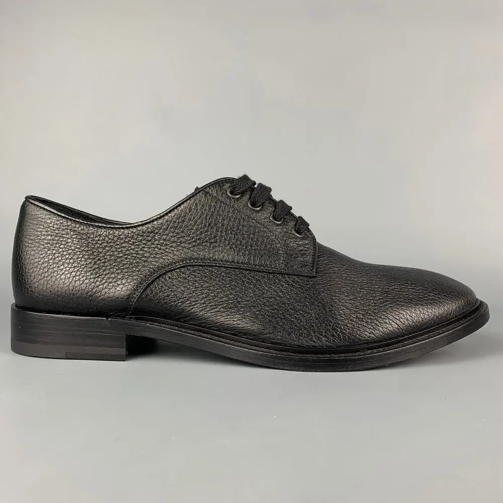 PAUL ANDREW Size 10.5 Black Leather Lace Up Shoes